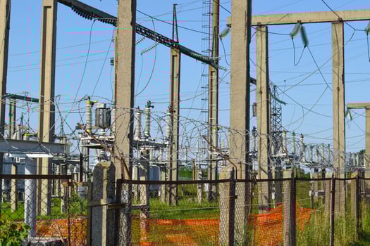 Power substation. mall distributive power substation photo