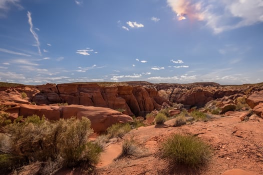 AI generated Desert Landscape Background photo