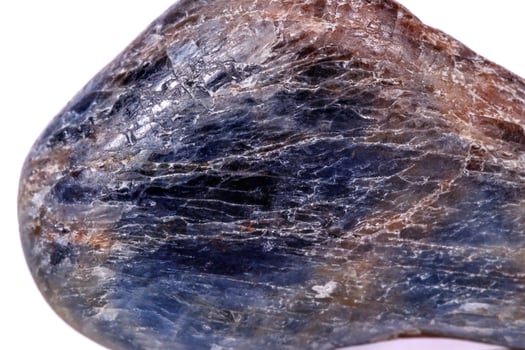 Macro mineral stone sapphire on white background photo