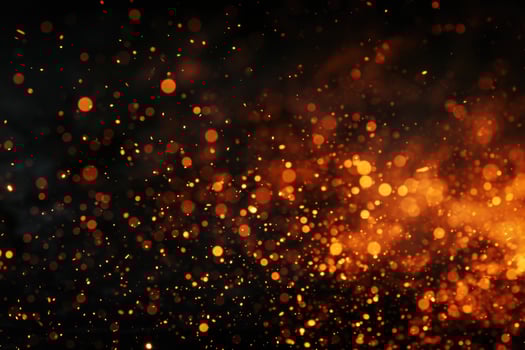 Ebony flames on black canvas photo
