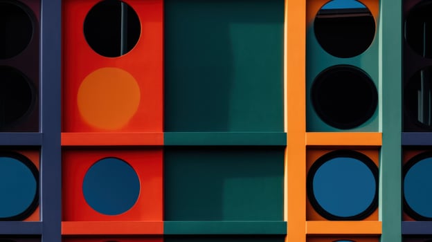 AI Generated Abstract Modern Geometry Exterior Architecture. Abstract business interior in minimalism. AI Generative. photo