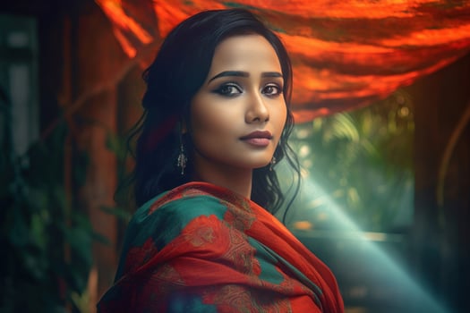 AI generated Bangladesh most beautiful actress. Generate Ai photo