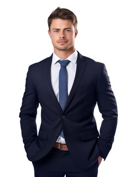 AI generated Male Business Manager Leading Team, AI Generated photo