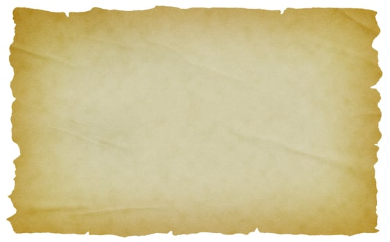 Old paper isolated on white background photo
