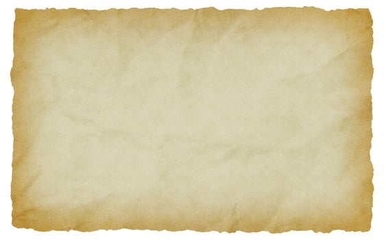 Old paper isolated on white background photo