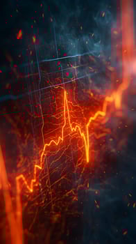 AI generated Develop an illustration of an electrocardiogram, ECG or EKG graph, background image, AI generated photo