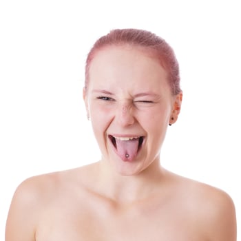 silly young woman photo