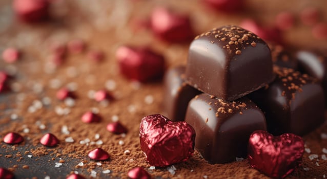 AI generated colorful valentine's day background photo