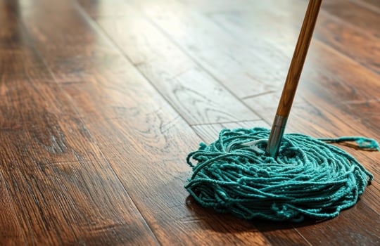 AI generated a mop on the floor photo