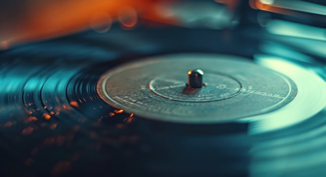 AI generated vintage vinyl sound of vinyl record photo