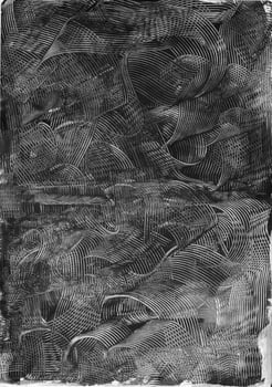 The grunge abstract background style with lined rough texture in black and white photo