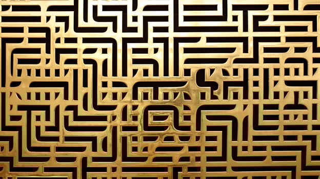 AI generated Gold metal background with pattern photo