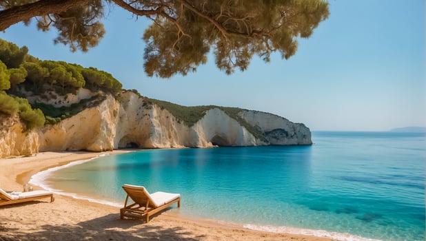 AI generated Beautiful island of Zakynthos Greece photo