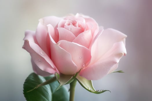 AI generated Rose flower bud. Generate AI photo