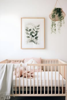 AI generated Nurturing Elegance A Boho Baby Nursery in Cozy Muted Tones photo