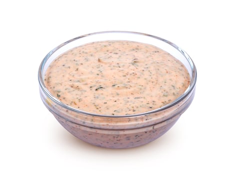 Cocktail sauce isolated on white background photo