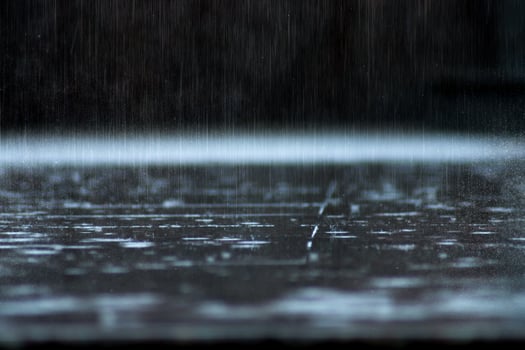 Rain fall on the ground in rains season. photo