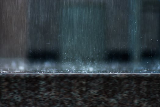 Rain fall on the ground in rains season. photo