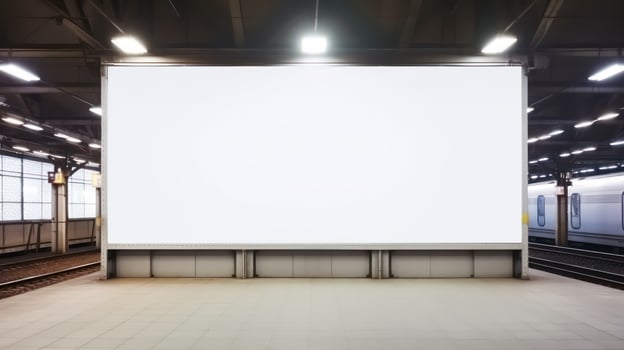 AI generated Blank billboard mockup photo