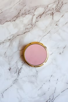 AI generated Pink and Gold Glam Sparkling Beauty in Fresh Makeup Banner photo