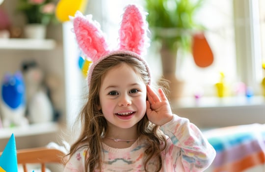AI generated child's party ideas with easter bunny ears for every age photo