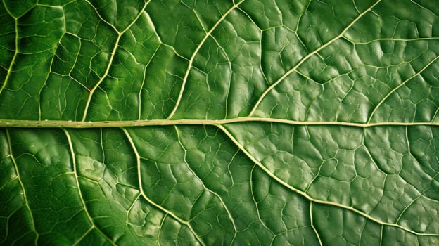 AI generated Generative AI, macro texture of green leaf veins, green foliage texture, ecology background photo