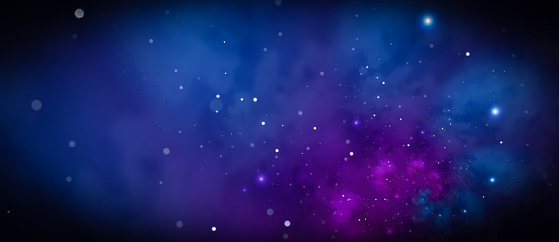 Deep outer space background with stars and nebula in blue, and purple photo