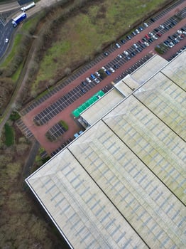 High Angle View of Corby City of Northamptonshire England United Kingdom. November 1st, 2023 photo