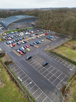 High Angle View of Corby City of Northamptonshire England United Kingdom. November 1st, 2023 photo