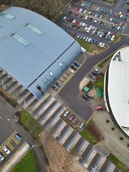 High Angle View of Corby City of Northamptonshire England United Kingdom. November 1st, 2023 photo