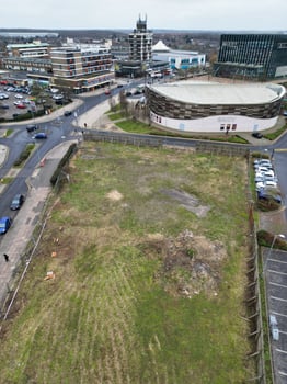 High Angle View of Corby City of Northamptonshire England United Kingdom. November 1st, 2023 photo