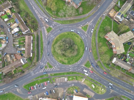 High Angle View of Corby City of Northamptonshire England United Kingdom. November 1st, 2023 photo