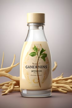 AI generated Rejuvenate with Elegance Ginseng's Promotional Banner for Wellness photo