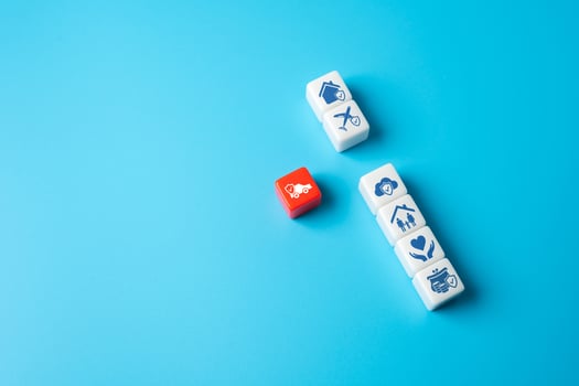 Selection of insurance propositions to cover all risks and needs. Learn more about insurance products services. Coverage for areas of risk, including life, health, auto, home, business insurances. photo