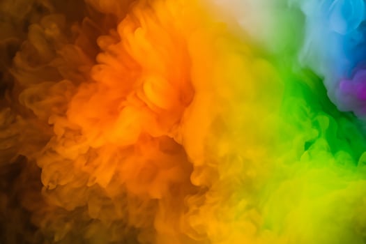 Abstract colorful, multicolored smoke spreading, bright background for advertising or design, wallpaper for gadget photo