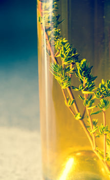 Bottle with olive oil photo