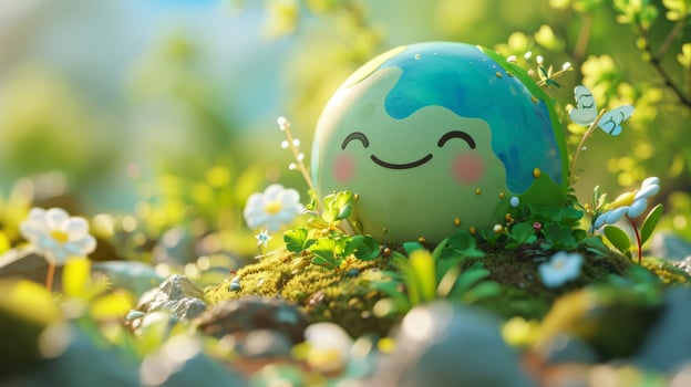 AI generated Eco Friendly Earth Background. Planet Globe Earth for Nature Protection, Earth Day, World Environment Day, Save the World Concept photo
