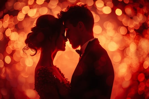 AI generated Romantic backdrop for expressing love and emotions photo