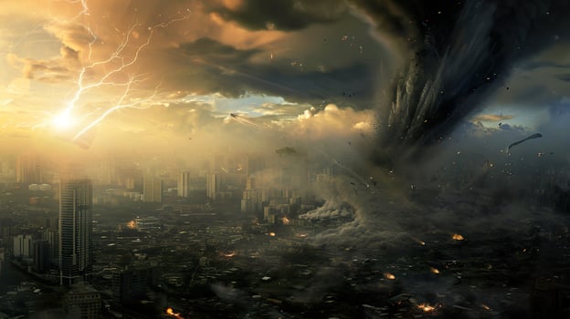 AI generated Unveiling the Power of Nature, Capturing Natural Disasters photo