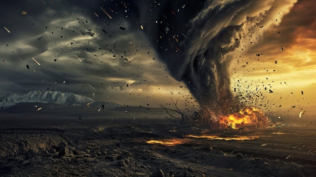 AI generated Unveiling the Power of Nature, Capturing Natural Disasters photo
