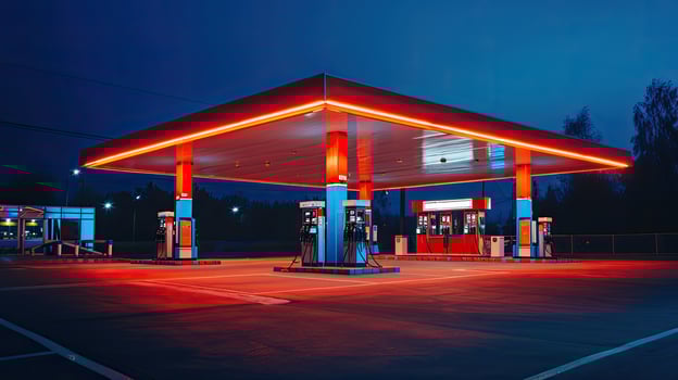 AI generated Gas station in a service photo