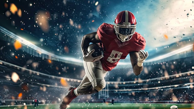 AI generated Football player in the stadium photo