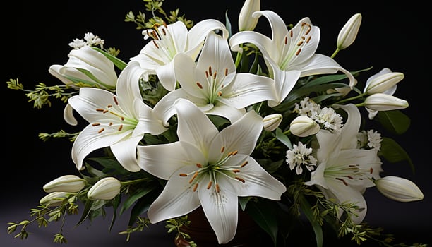 AI generated Freshness and beauty in nature, a blooming flower generated by AI photo