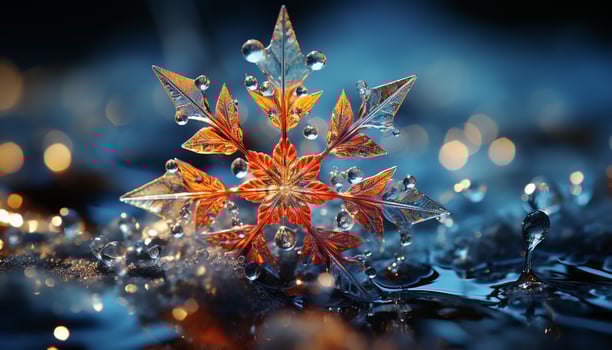 AI generated Vibrant colors illuminate nature beauty in autumn generated by AI photo