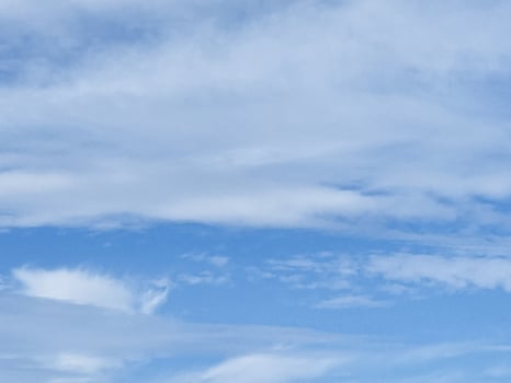 calm in sunny day sky high abstract outdoor clouds blue background in summer gradient light. beautiful bright cloud and fresh wind air photo