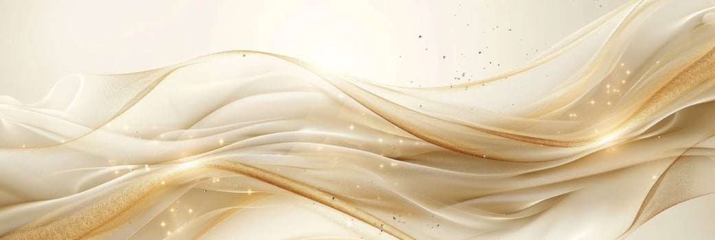 AI generated Abstract cream luxury background with thin gold threads photo