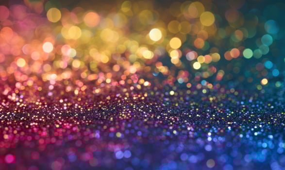 AI generated Colorful glitter background with bokeh defocused lights and shadow photo