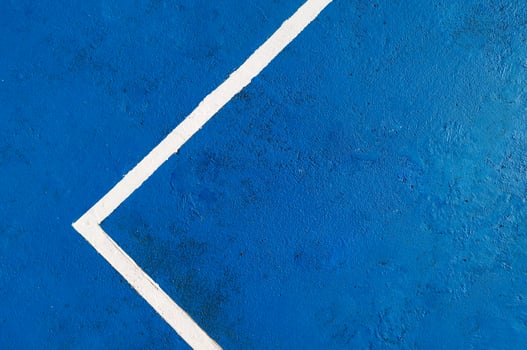 Closeup view of a basketball court photo