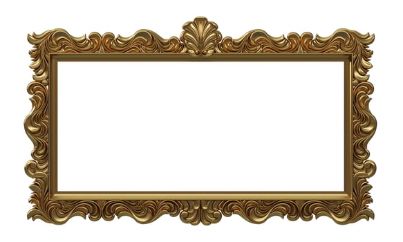 Classic gold frame in the Baroque style photo