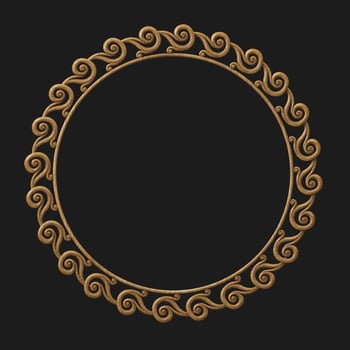 Round classical carved gold frames photo